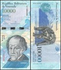 Venezuela 10000 Bolivar Fuerte  2016-2017  P-98  Used X 10 Pcs
