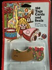 Vintage Christmas Gift Tags 260 Pieces Santa Wreath 1980 Peck Usa Nos