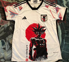 Japan Soccer Jersey Dragon Ball Goku Anime Black white Edition S m l xl xxl