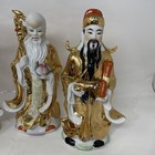 Vintage Fuk Luk   Sau Chinese Three Wise Men Great Condition Good Luck Feng Shui