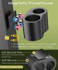 Magnetic Silicone Cigar Holder For Golf Cart Dual Slot Black Universal Holder