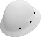 Afp Fiber Full Brim Hard Hat   6 Point Ratchet Suspension Includes Free Wolf Cap
