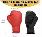 Boxing Gloves 1 Pair  Black Training Sparring Gloves For Kids Beginners New