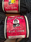Aunt Lydia s Heavy Rug Yarn  825 Black Rayon cotton  2 Skeins 140 Yds  Each Nos