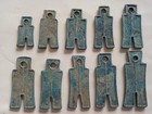 10pcs Collect Chinese Old Dynasty Bronze Statues