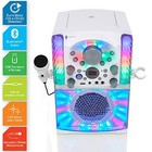Sml625btwd Karaoke Machine Portable Bluetooth Cdg Karaoke System White