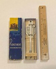 Vintage Taylor Roast Meat Thermometer Skewer Box Usa Made Metal Scale Glass Old