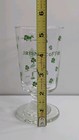 Shamrock Footed Glass Irish Coffee Vtg Replacement Drinkware Green Glass