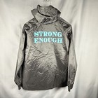 Cher Satin Bomber Jacket Large Strong Enough Tour Hoodie Windbreaker Black