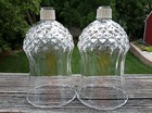 2 Homco 1160 Tall Cathedral Diamond Peg Votive Candle Holders W new Grommets
