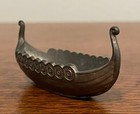Vintage Pewter Viking Ship Salt Cellar - Norge - Produkt Norge - Norway Folk Art