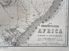 East Africa Arabia 1873 Adolf Graf Very Large Antique Map 19th Century