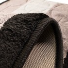 Runner Rug Hallway Kitchen Circles Design Black Soft Touch
