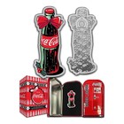 2025 Coca-cola Pamp 1oz  9999 Silver Happy Holidays Bottle Coin Coke Machine Coa