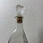 Vintage Triangle Shaped Glass Whiskey Bottle With Cap