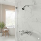 Mobile Home Two Handle 8  Tub Shower Faucet Diverter Chrome Finish