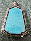 Small Purse Size Webster Deco Sterling Perfume Holder Guiloche Enamel W dauber