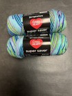 Red Heart  Super Saver  5 Oz Skein Med Weight Yarn- Wildflower  2 Pack