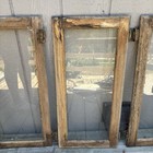 2 Vtg Natural Wooden   Rustic Barnwood Windows