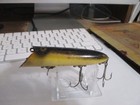 Original Heddon Wood  Basser  8500 L  Perch  Unprinted Lip  Marked Belly