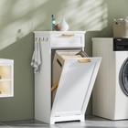 Vecelo Tilt Out Laundry Hamper  35 Bathroom Cabinet With Hidden Removable