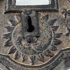 Victorian Style Padlock W skeleton Keys   Large Key Cast Iron Ornate Decor