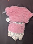 Disney Baby Minnie Mouse Floral Romper Pink Tulle Shrug Set 12m Nwt Park Outfit