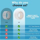 24 Rolls Shipping Packaging Box Packing Sealing Tape 2 Mil 3  X 110 Yards 330ft