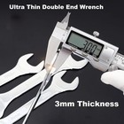 Super Thin Double Open End Wrench Metric High Carbon Steel Spanner 3mm Thickness