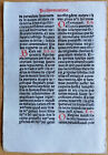 Post Incunable Leaf Brevarium Pataviensis Small Woodcut  161  - 1508