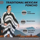  Traditional Mexican Baja Poncho Men And Women Authentic Gaban One Size Gray