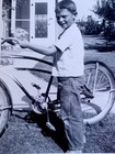 Original Photo Snapshot Boy With Bike -  J-30 Schwinn  Meteor 1948 Bicycle 