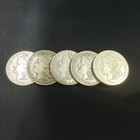 5 Morgan Dollars     Mixed Date 1883-1921      Mix Mint Au Condition-free Shipping