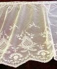 Vintage Embroidered Net Lace Flounce Yardage  Xx083