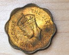1951 Ceylon Sri Lanka 10 Cents