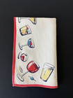 Vintage Mid Century Cocktail Tea Towel Cotton Linen 50s 60s Barware Kitchen