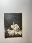 Antique Vintage Photo Woman In Bed With Cat Circa 1920-30s Mysterious Atmosphere