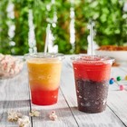 16 Oz Clear Plastic Cups Pet Disposable Cold Cups With Lids And Straws For Party