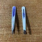 Tweezerman Hollygraphic Micro Mini Slant   Point Tweezer 2 Piece Set Free Ship