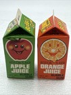 Lot - Vintage 1980   s Candy Topps Apple   Orange Juice Bubble Gum Cartons Nos