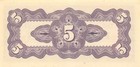 Burma  5  Cents  Nd  1942   Block  B bm  Wwii Issue  Uncirculated Banknote Art2