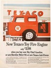 1962 Texaco Oil Buddy L Fire Engine Advertisement Sky Chief Gasoline Dwii29