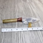 50 Cal Shell Casing Handle Stone Blade Ornamental Knife  23752    Mountain Man K