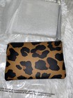 Coach Corner Zip Wristlet With Leopard Print New In Wrapping