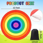12 Ft Parachute Toy With Handles Rainbow Parachute With Storage Bag Gym Parac   