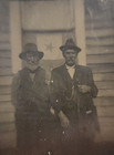 Vintage Photo Postcard Old Outdoor Antique Picture Image Men Suit Coat Hats Rppc