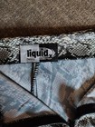 Vintage 90s Liquid Brand Faux Snakeskin Bellbottom Flair Pants  28  A22