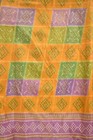 Fnc Vintage Orange Sambalpuri Ikat Sarees Handwoven Art Silk Sari Fabric Antique