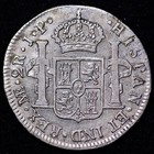 1817 Jp Peru 2 Reales Silver Coin Fernando Vii Free Shipping E789 Whm