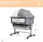 Baby Bassinet Bedside Sleeper 3 In 1 Bedside Crib  Adjustable Portable Bed For I